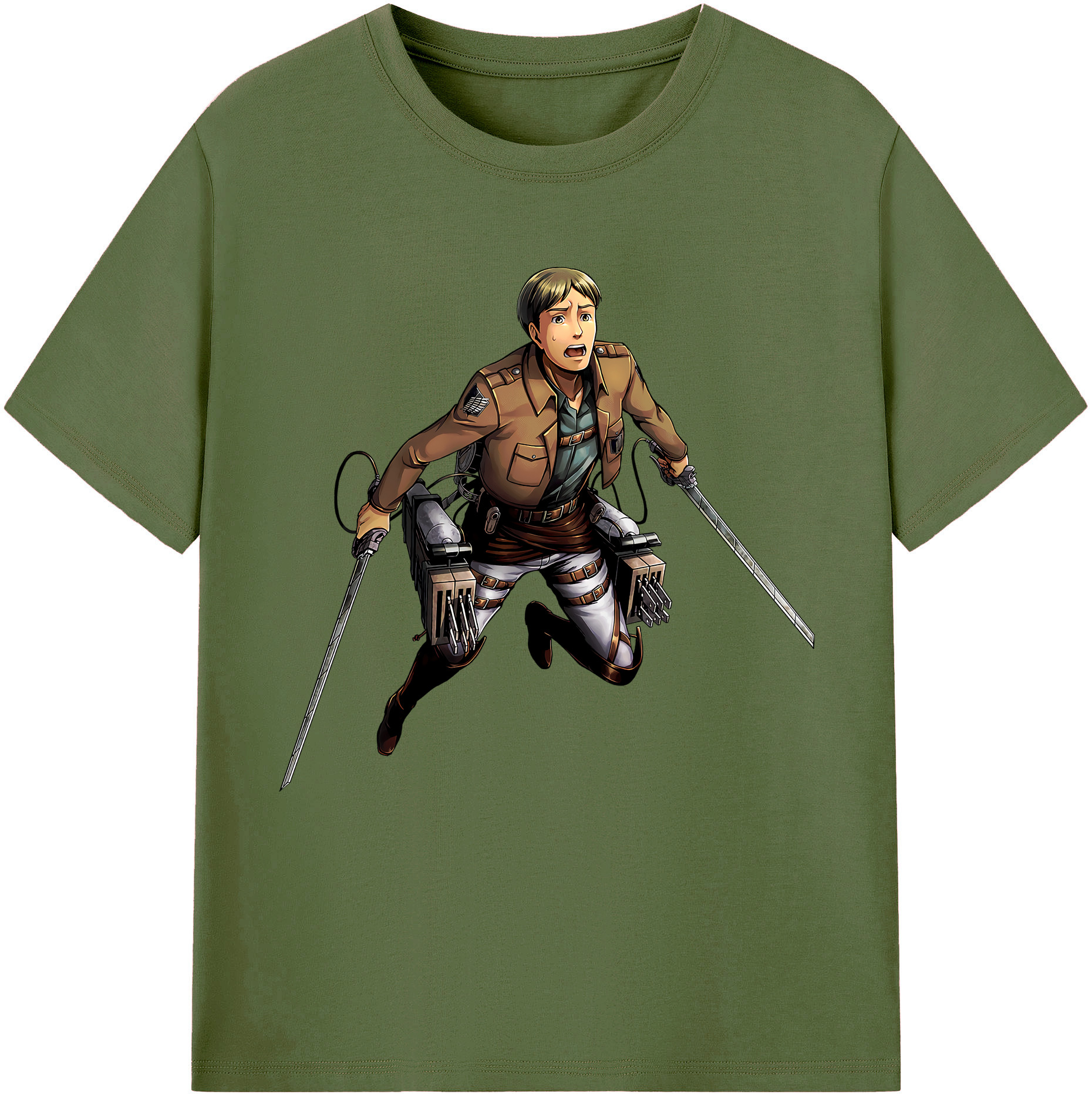 （画像用） 進撃の巨人 Attack on Titan 綿100％半袖Tシャツ（フロントプリント）